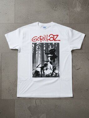 Gorillaz Graphic T-Shirt – Indie Cartoon Band Tee, Streetwear Unisex White Shirt